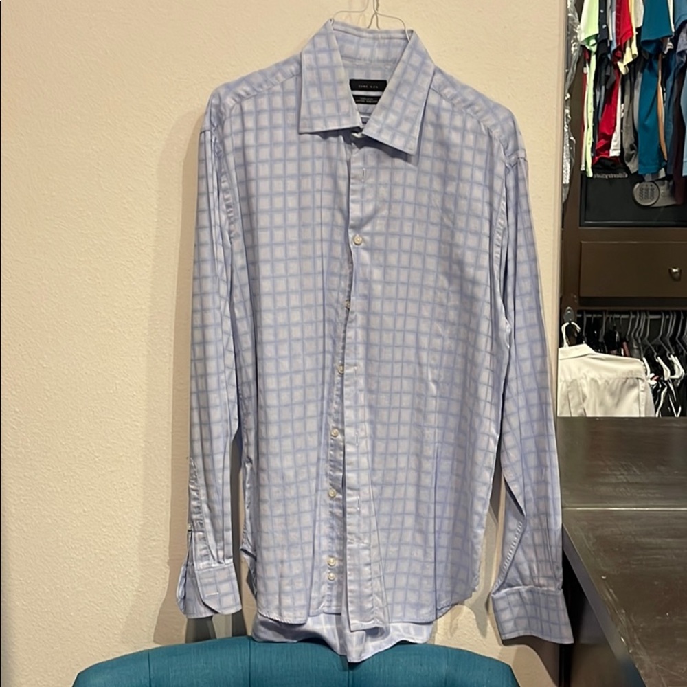 Zara Men Blue Shirt Large